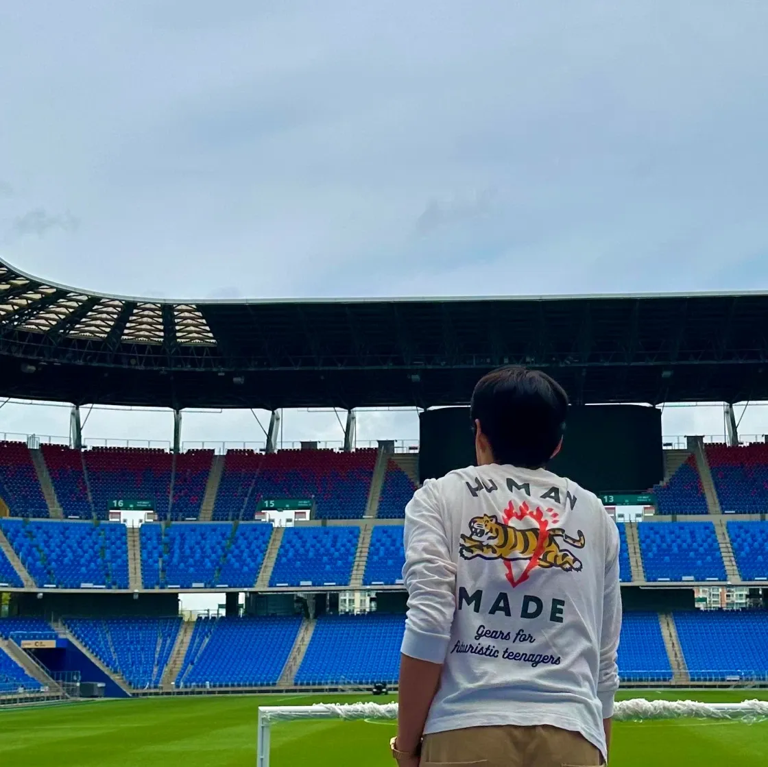 휴먼 메이드 그래픽 롱슬리브 티셔츠 #3 화이트 thumbnail 4