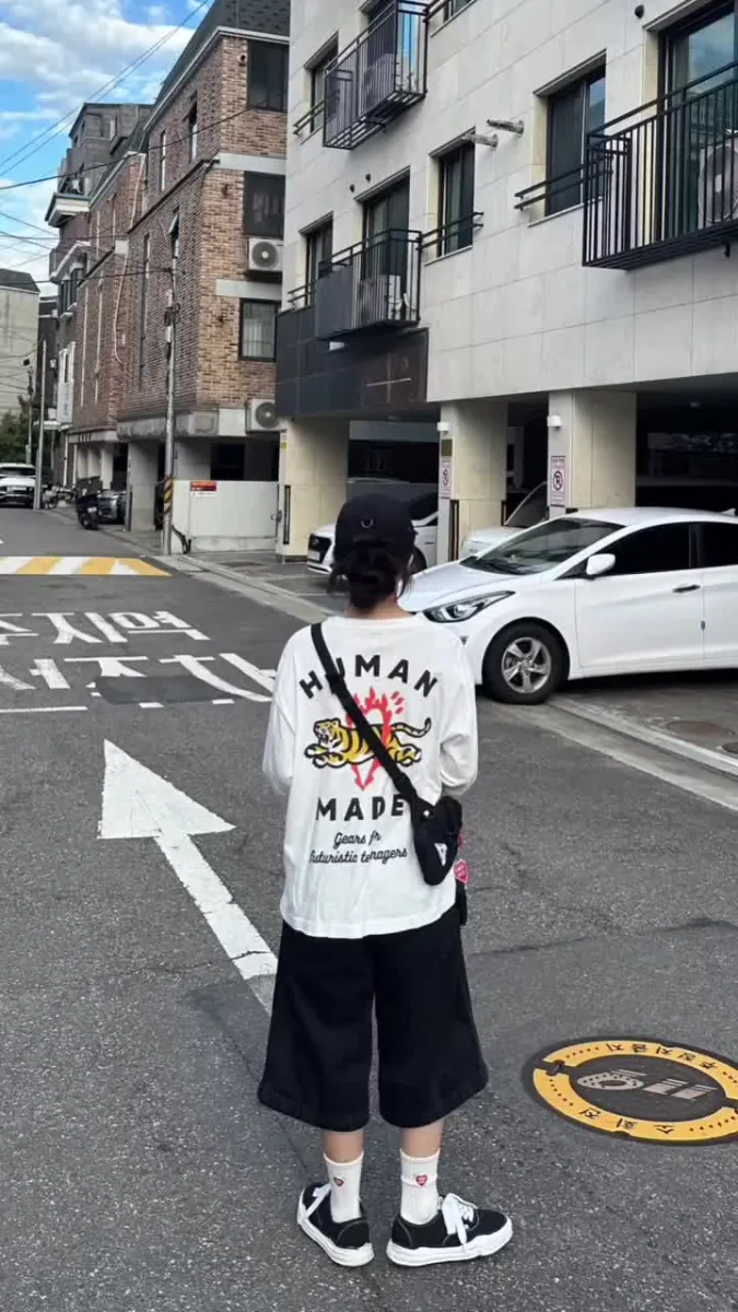 휴먼 메이드 그래픽 롱슬리브 티셔츠 #3 화이트 thumbnail 5