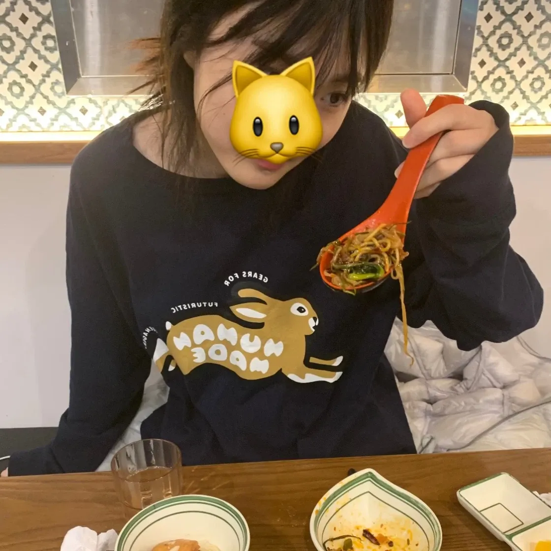 휴먼 메이드 래빗 롱슬리브 티셔츠 네이비 thumbnail 5