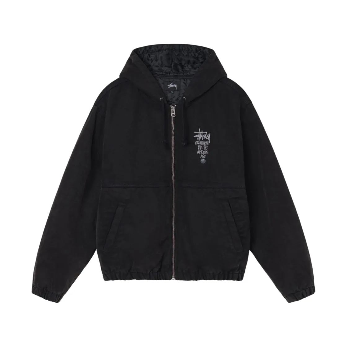 스투시 캔버스 인슐레이티드 워크 자켓 블랙