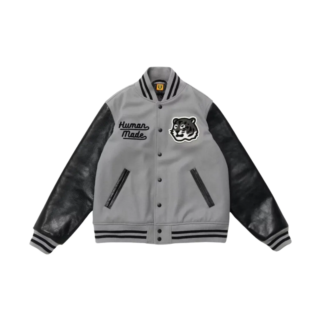 휴먼 메이드 바시티 자켓 그레이
