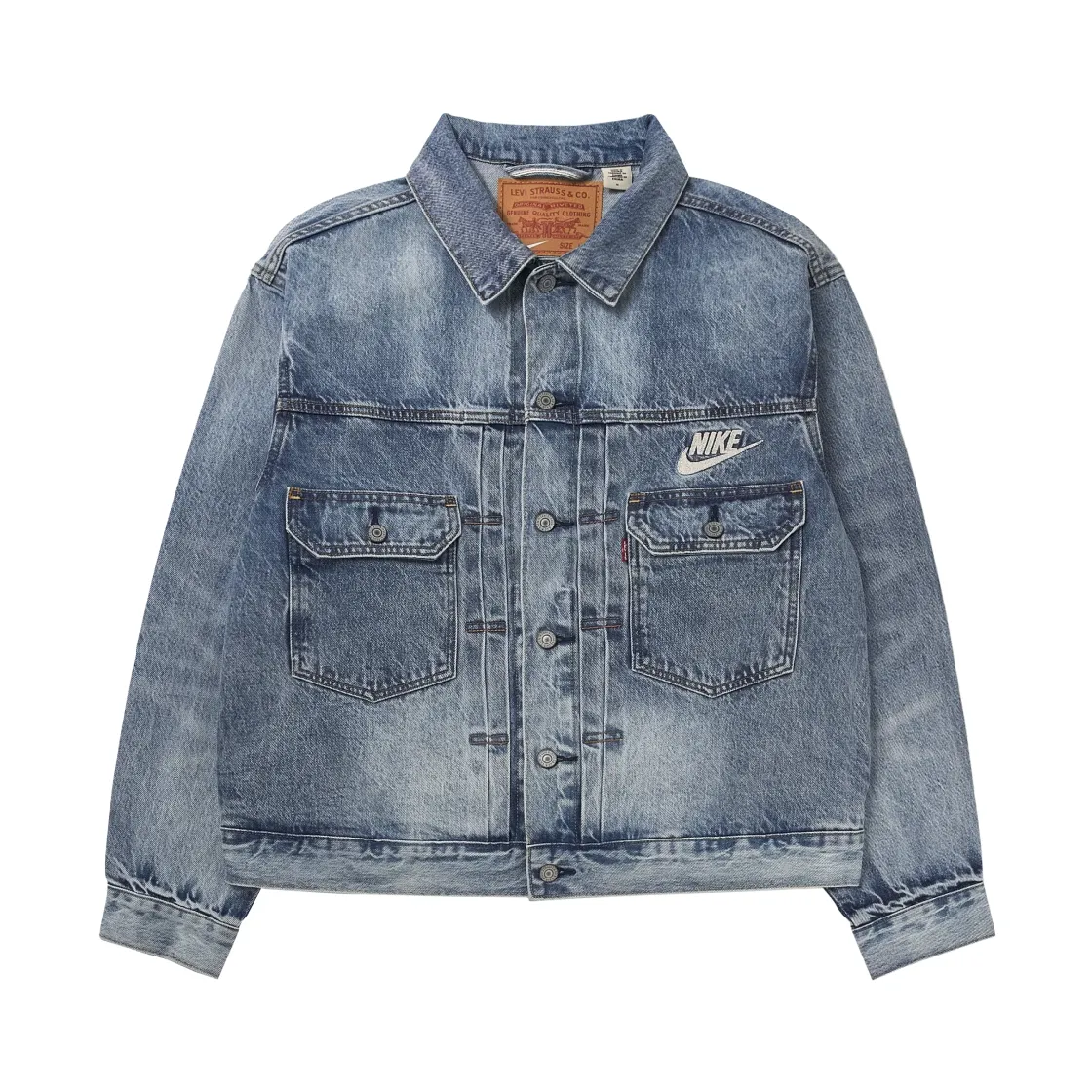 나이키x 리바이스  트러커 자켓 라이트 블루