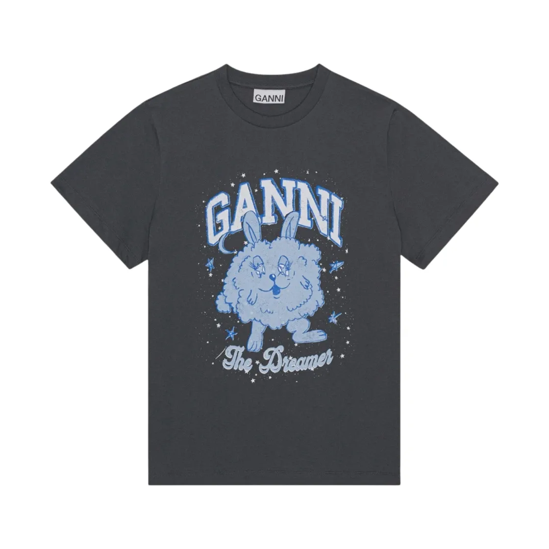 가니 릴렉스드 드림 버니 티셔츠 볼캐닉 애쉬