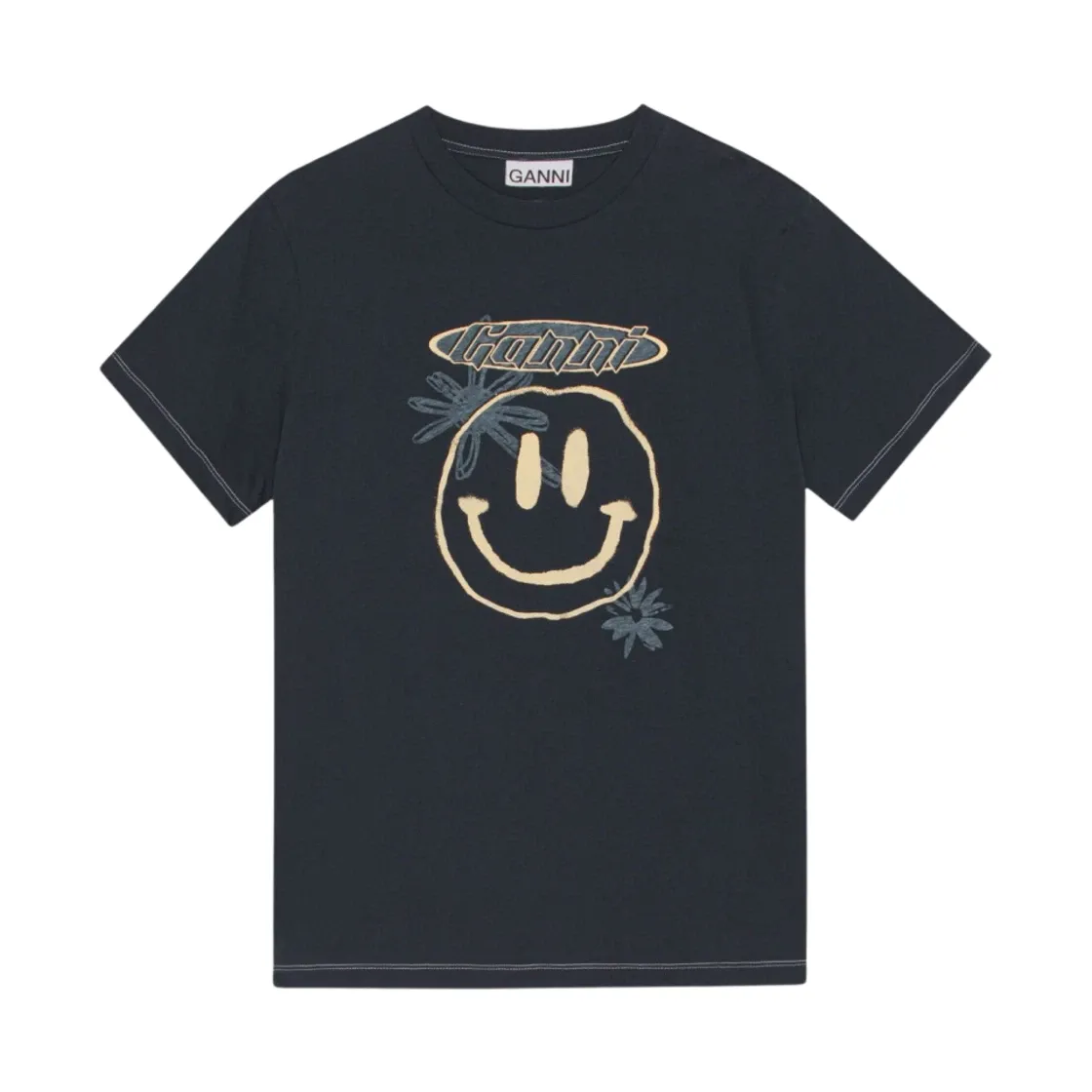 가니 플라워 티셔츠 스카이 캡틴