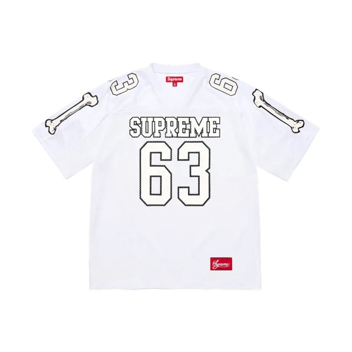슈프림 본즈 풋볼 저지 화이트 - 25FW