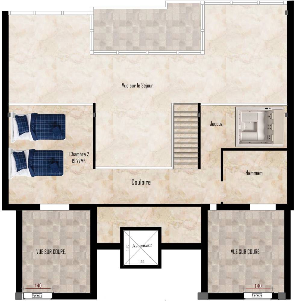 À vendre Appartement - F3 8