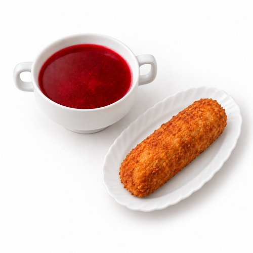 Barszcz czerwony z krokietem