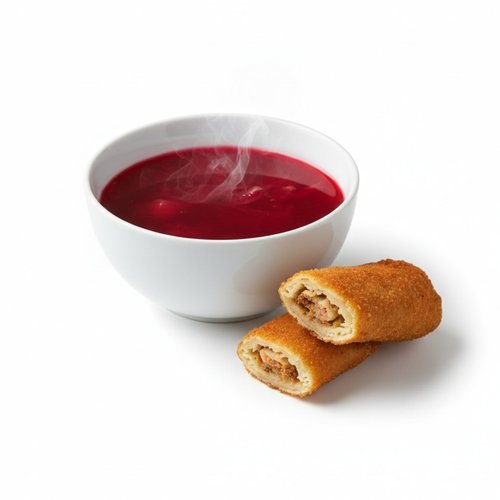 Barszcz czerwony z krokietem