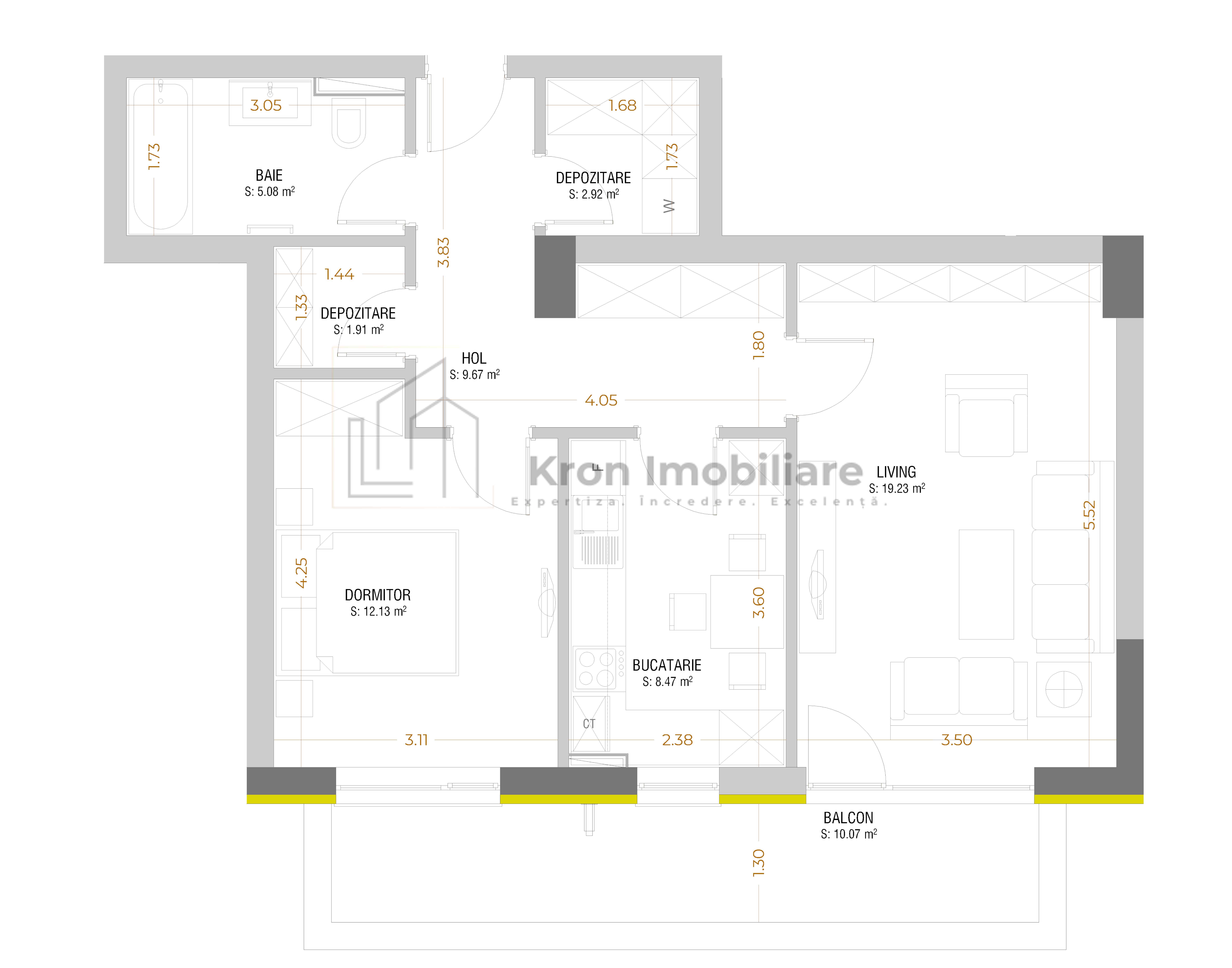 URBAN PLAZA - Apartament 2 camere