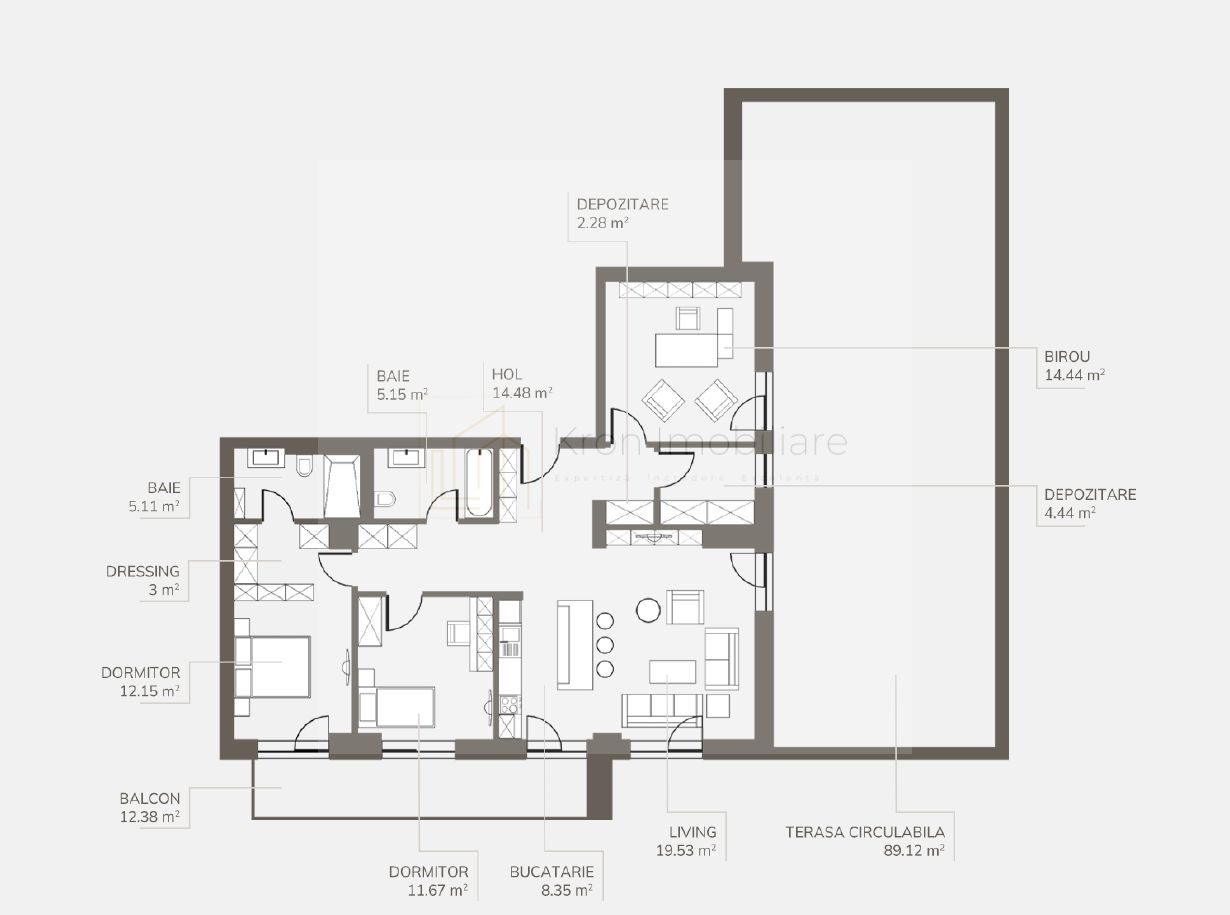 Apartament 3 camere PLUS