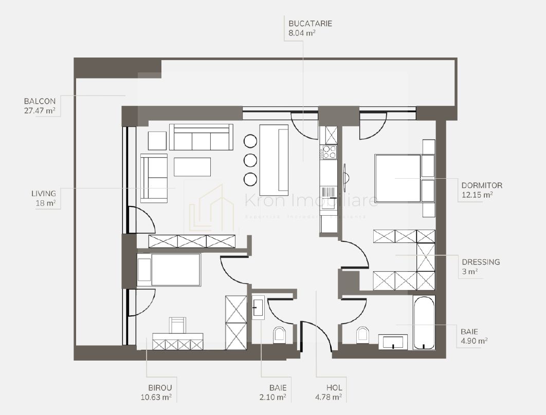 Apartament 2 camere PLUS