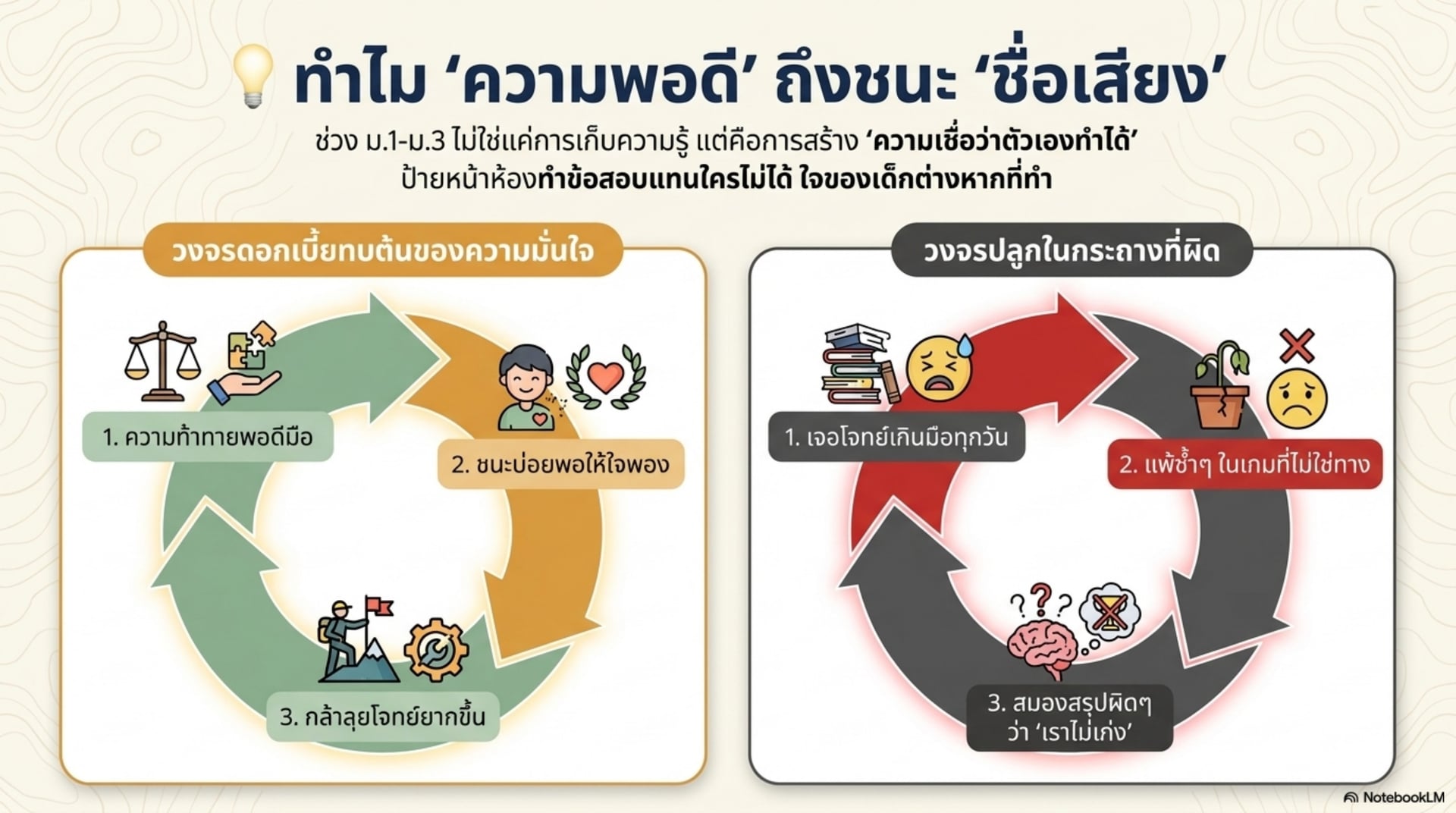 ทำไมความพอดีถึงชนะชื่อเสียง — วงจรดอกเบี้ยทบต้นของความมั่นใจ เทียบกับวงจรปลูกในกระถางที่ผิด