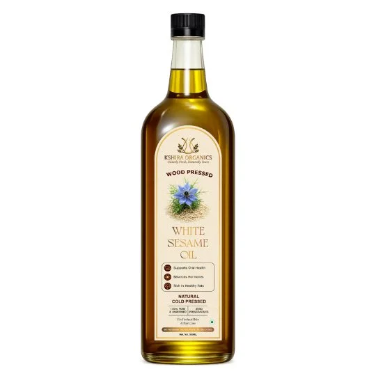 Kshira Organics Wood Pressed White Sesame Oil — Kachi Ghani