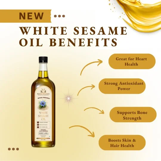 Kshira Organics Wood Pressed White Sesame Oil — Kachi Ghani thumbnail 3