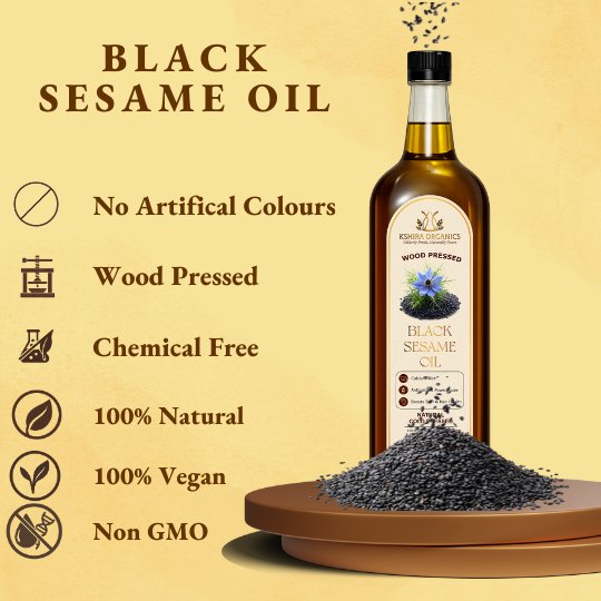 Wood Pressed Black Sesame Oil thumbnail 4