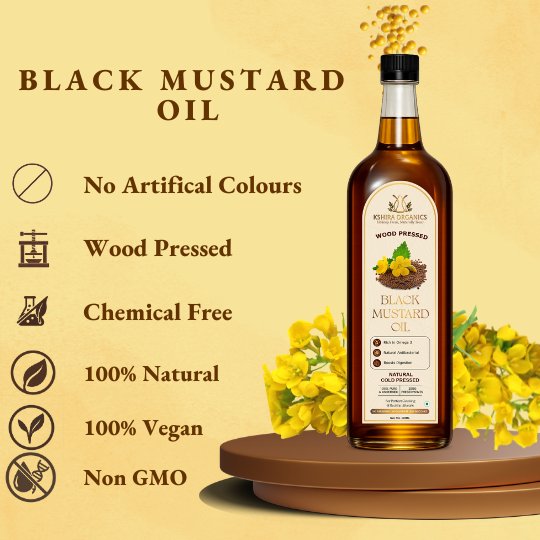 Wood Pressed Black Mustard Oil thumbnail 4