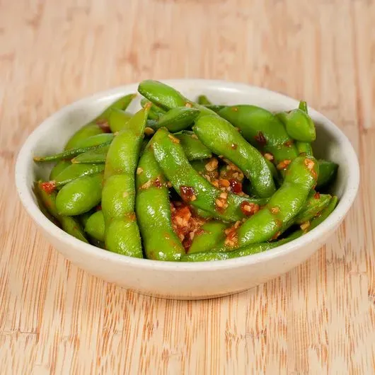 Spicy Garlic Edamame