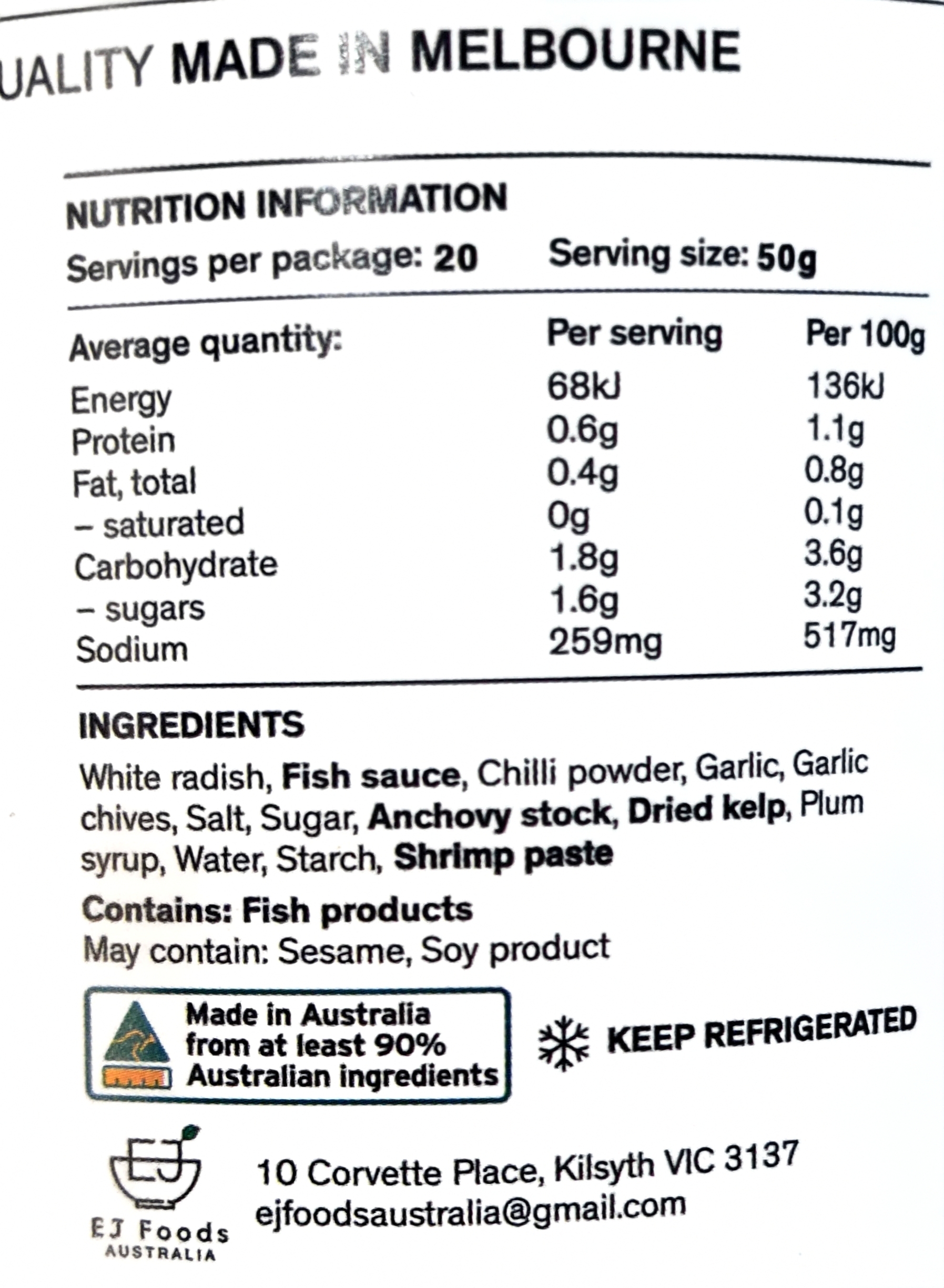 Product Label 1