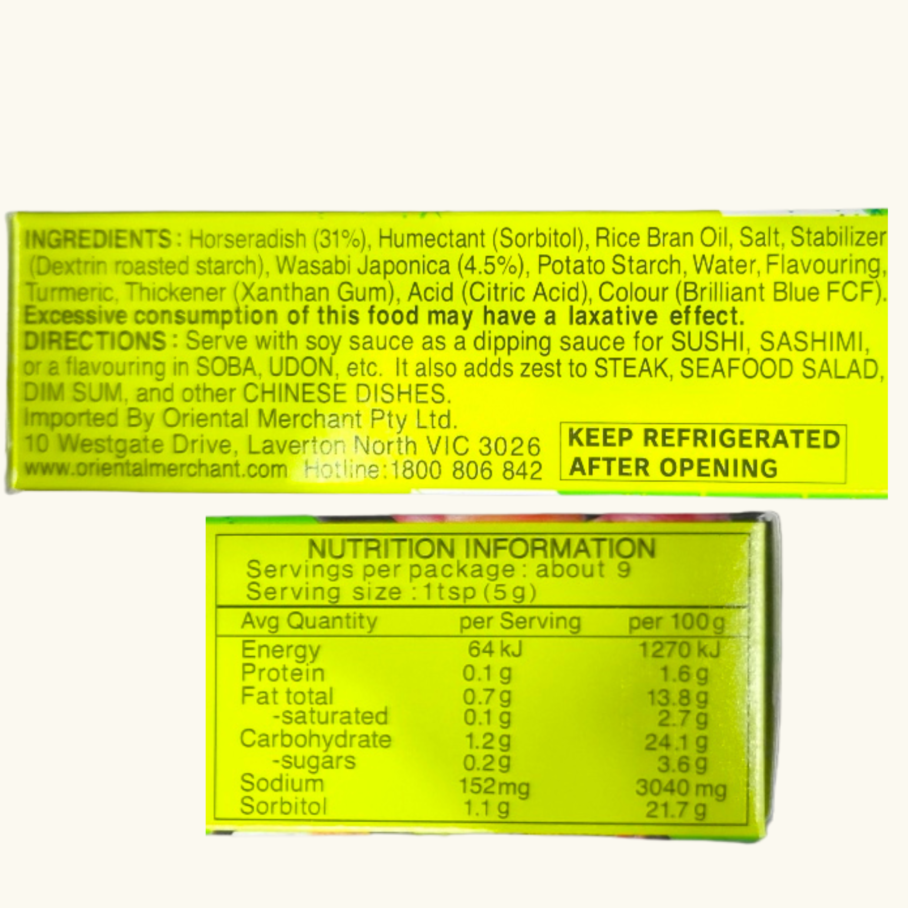 Product Label 1