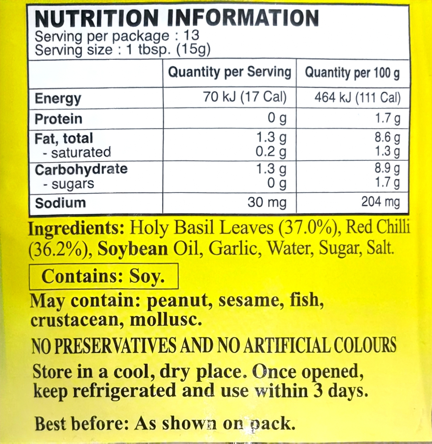 Product Label 1