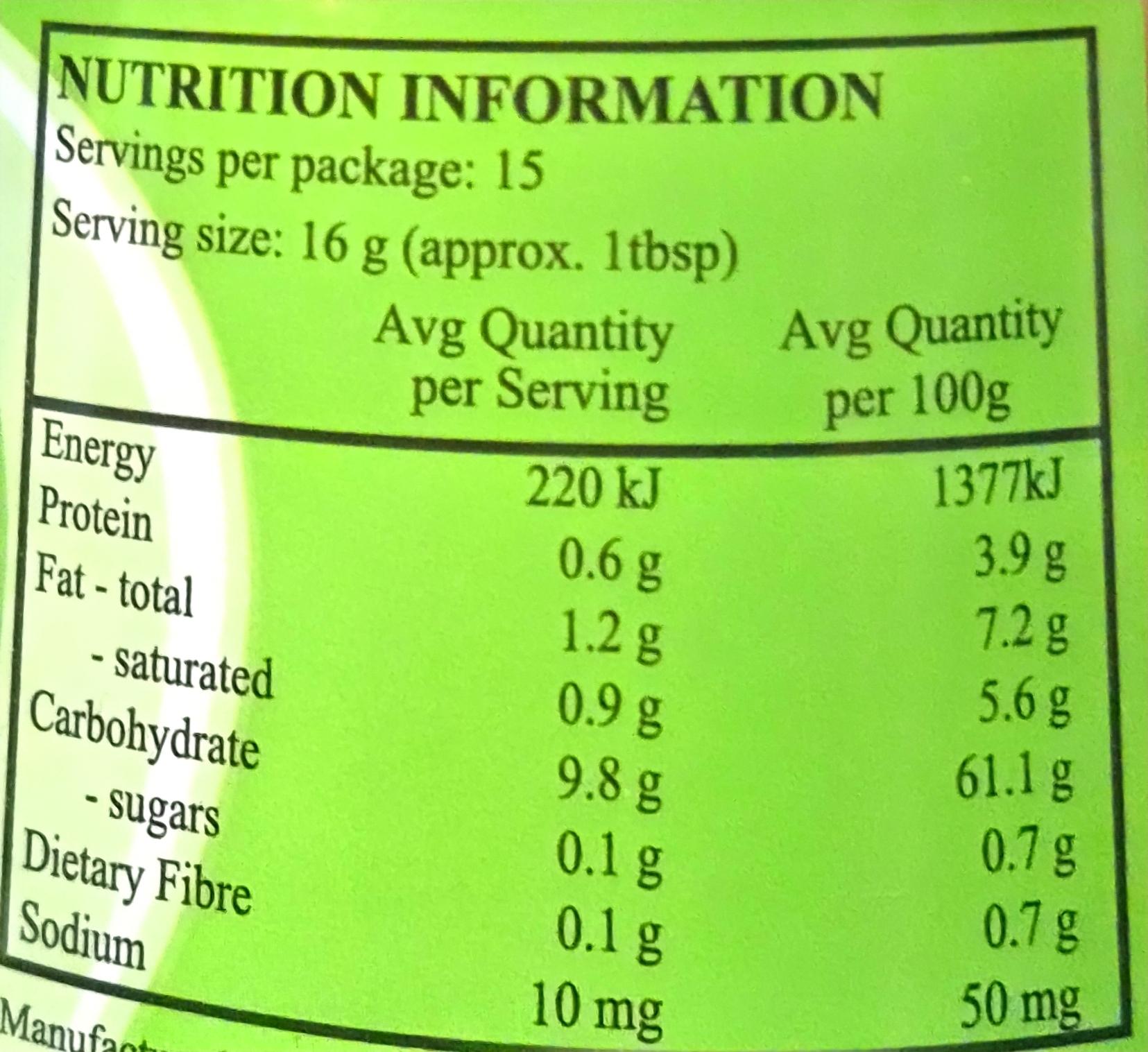 Product Label 1