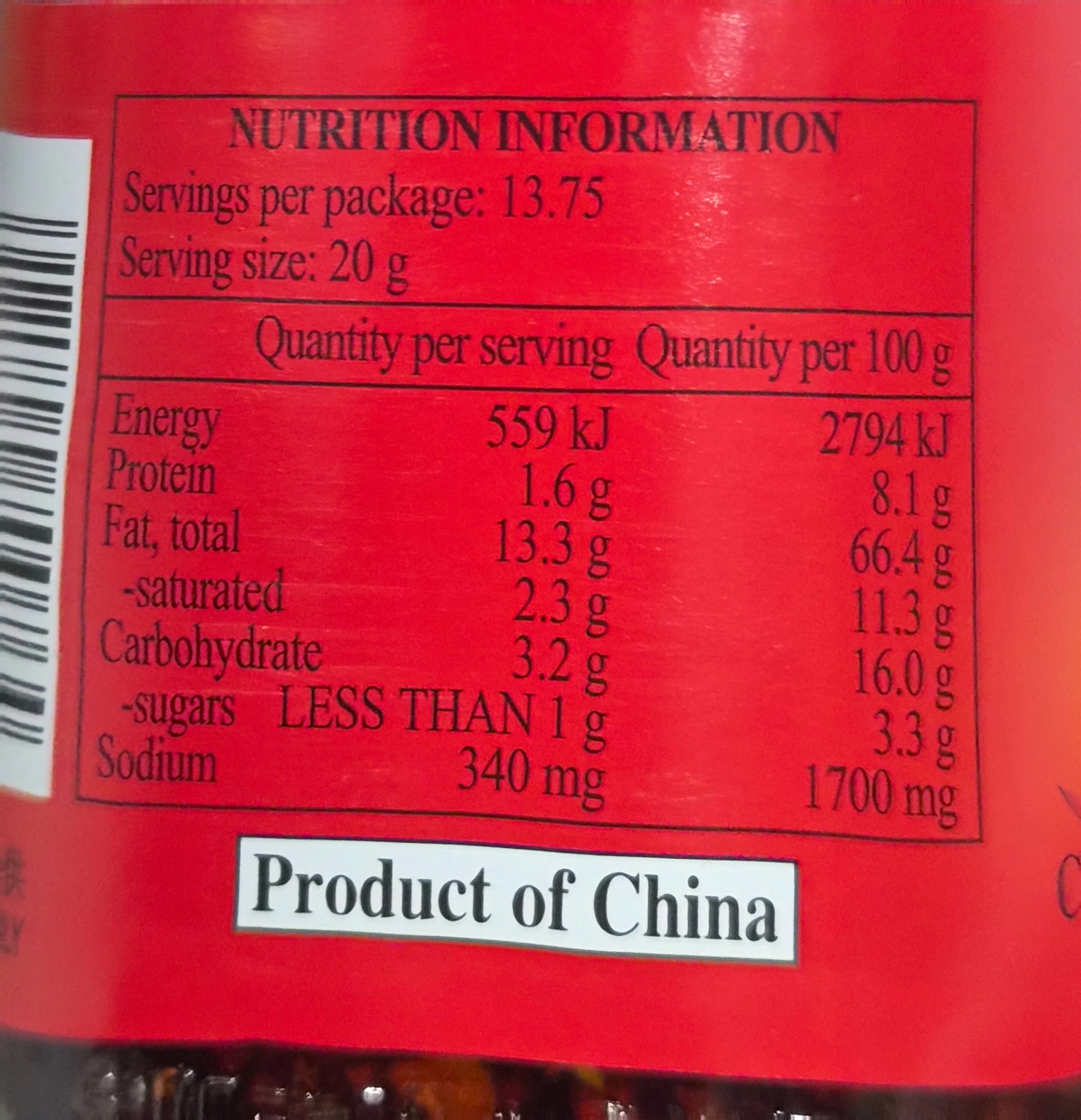 Product Label 1