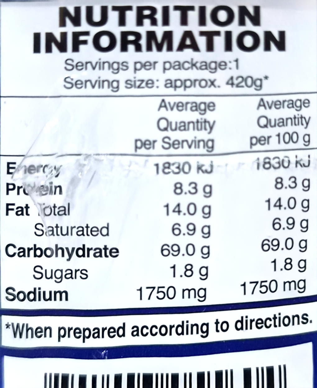 Product Label 1