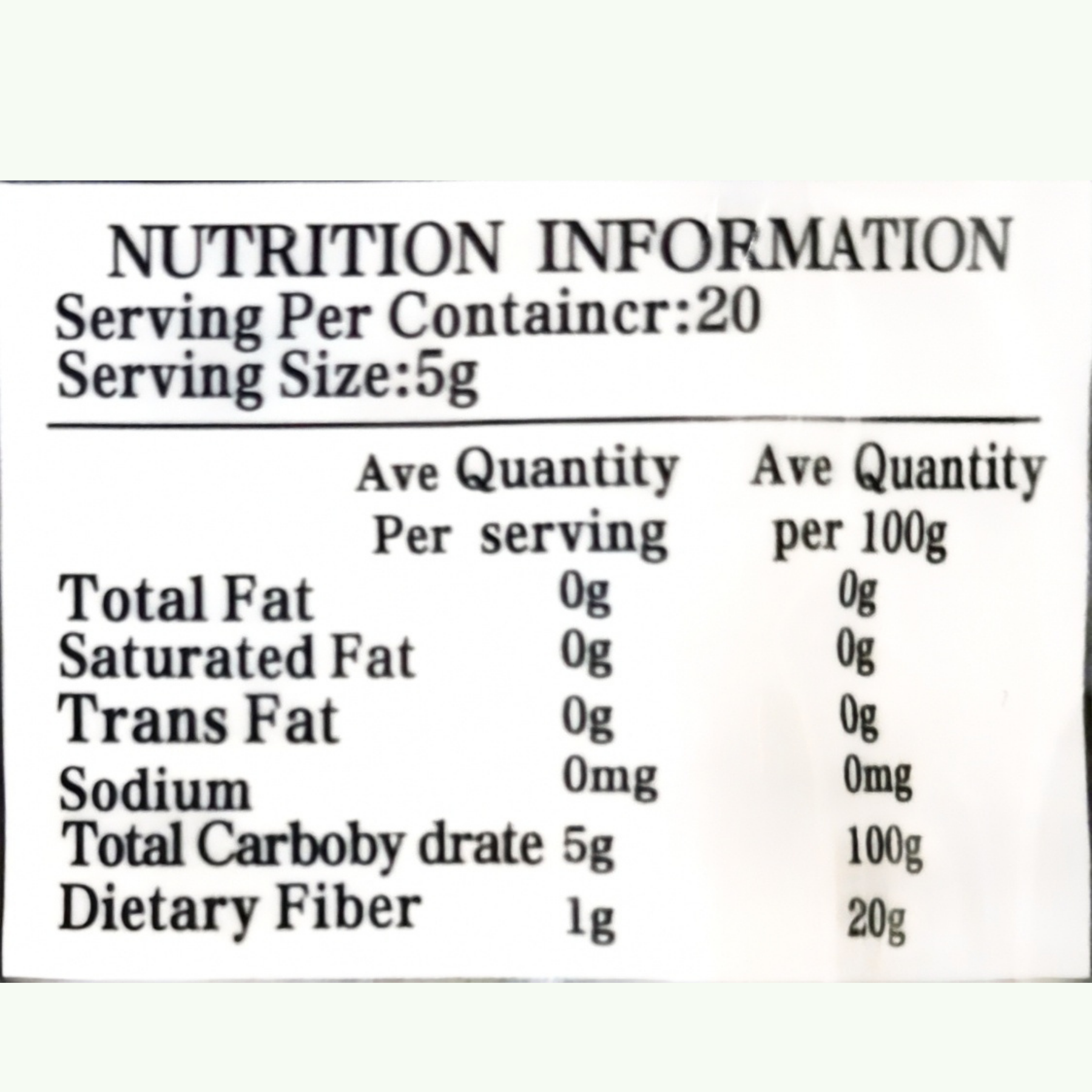 Product Label 1