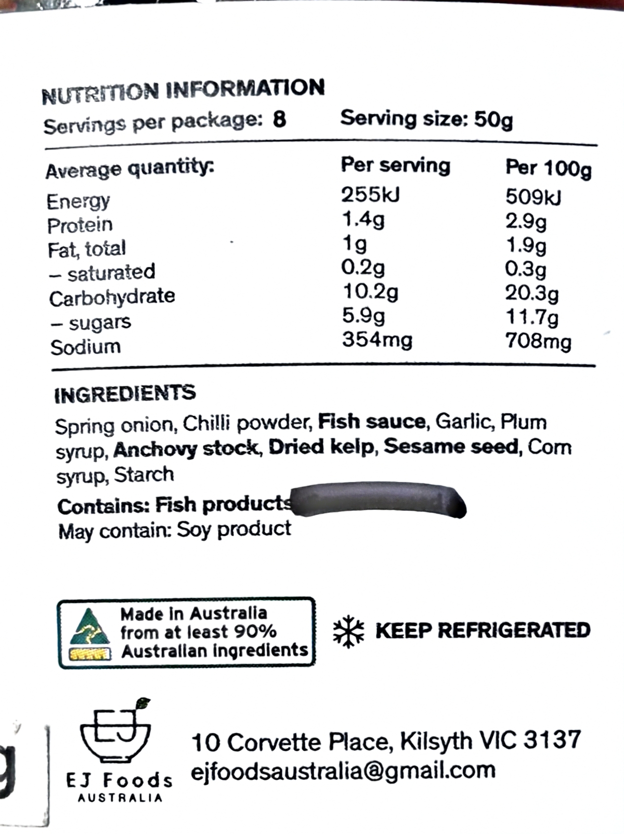 Product Label 1
