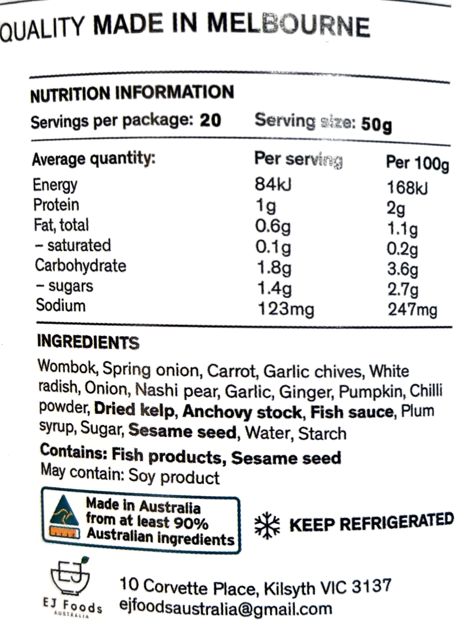 Product Label 1