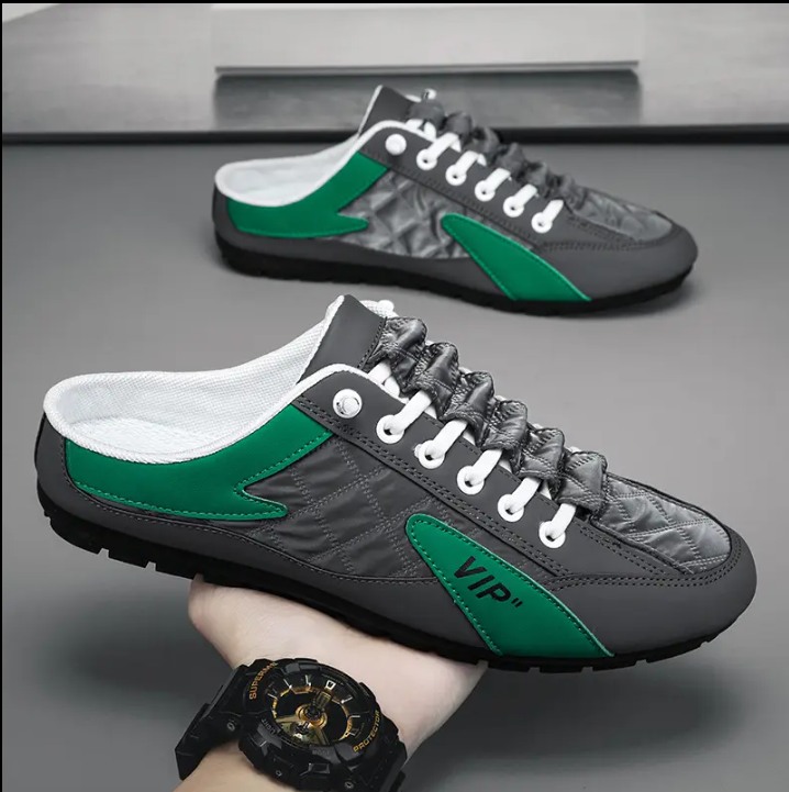Summer 2023 (VIP) Half Slippers for Men Trendy Men’s Flat Bottom Casual Shoes Soft Sole Support Shoes