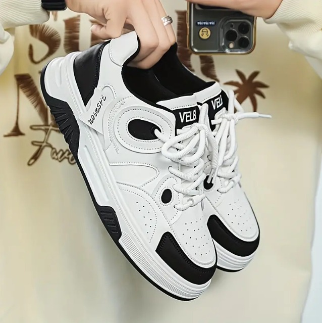 Men's Causal Low Top Skate Shoes Breathable Lightweight