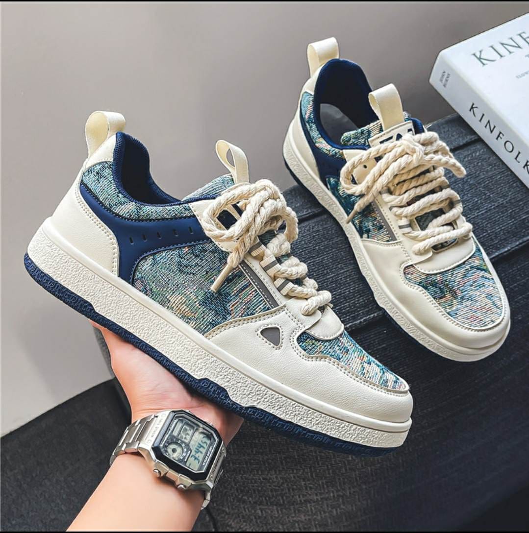 Men's Trendy Street Style Skate Shoes Comfy Non Slip Casual.