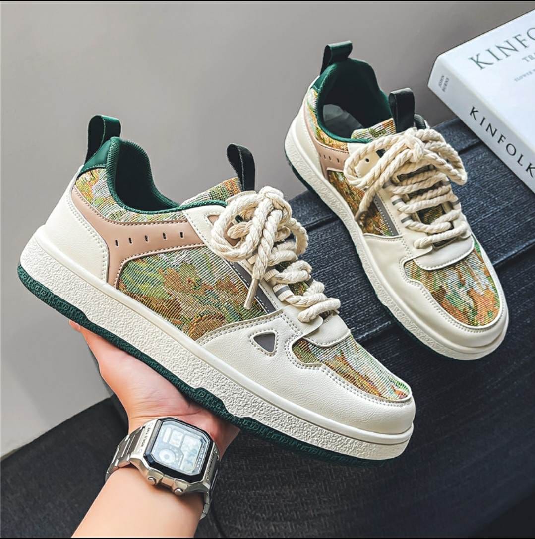 Men's Trendy Street Style Skate Shoes Comfy Non Slip Casual