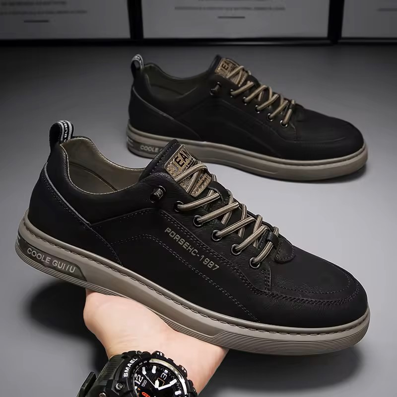 Men's Spring 2024 Casual Shoes Versatile Sports Sneakers with Rubber Insole and Trending Mesh Lining.