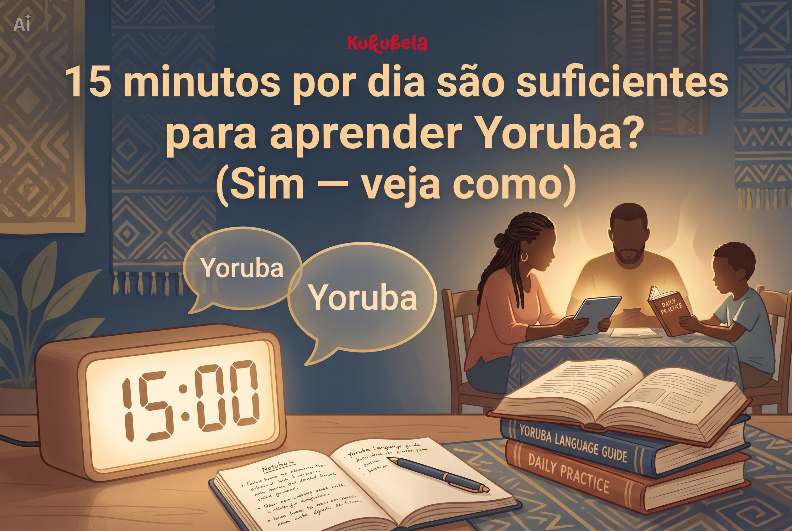15 minutos por dia são suficientes para aprender Yoruba? (Sim — veja como)
