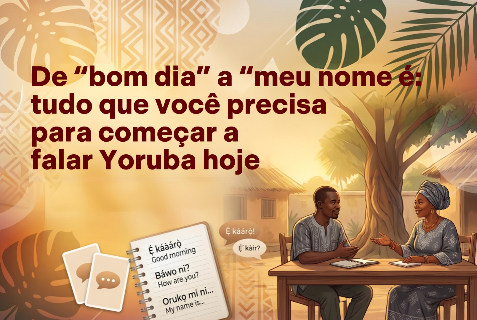 De "bom dia" a "meu nome é": tudo que você precisa para começar a falar Yoruba hoje