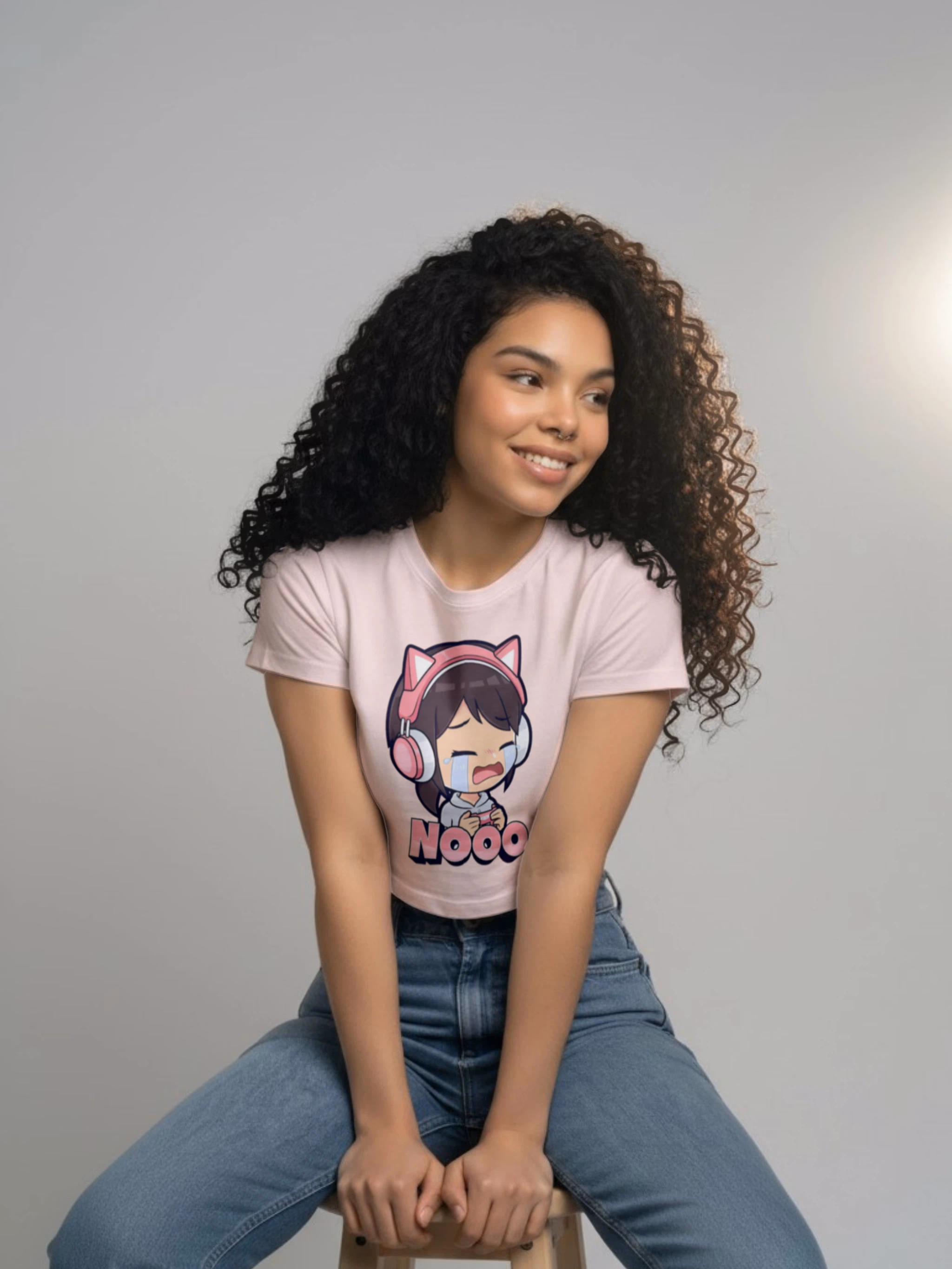 Crop Top Anime Gamer Kawaii - Camiseta Corta Diseño NOOO 4