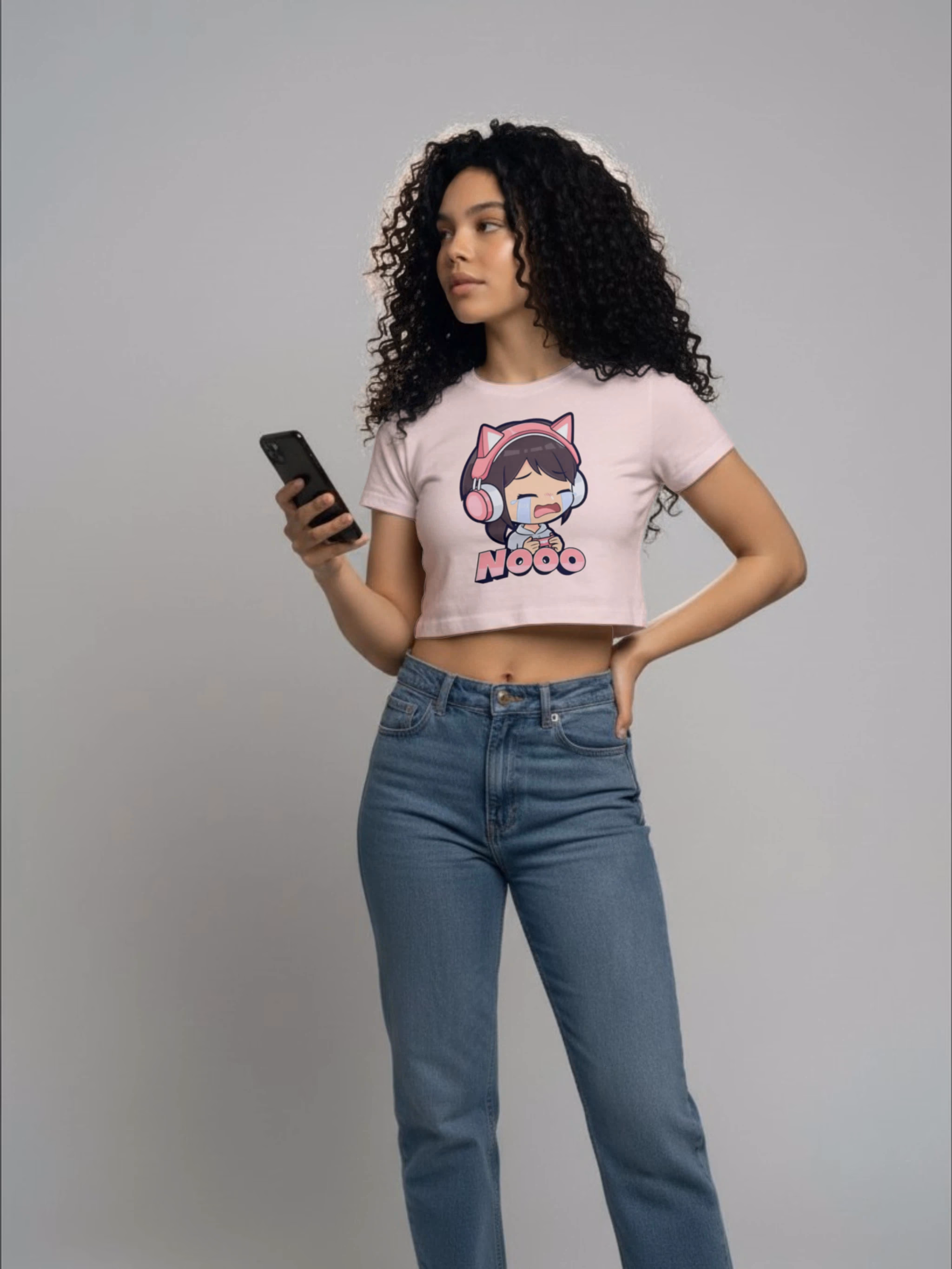 Crop Top Anime Gamer Kawaii - Camiseta Corta Diseño NOOO 8
