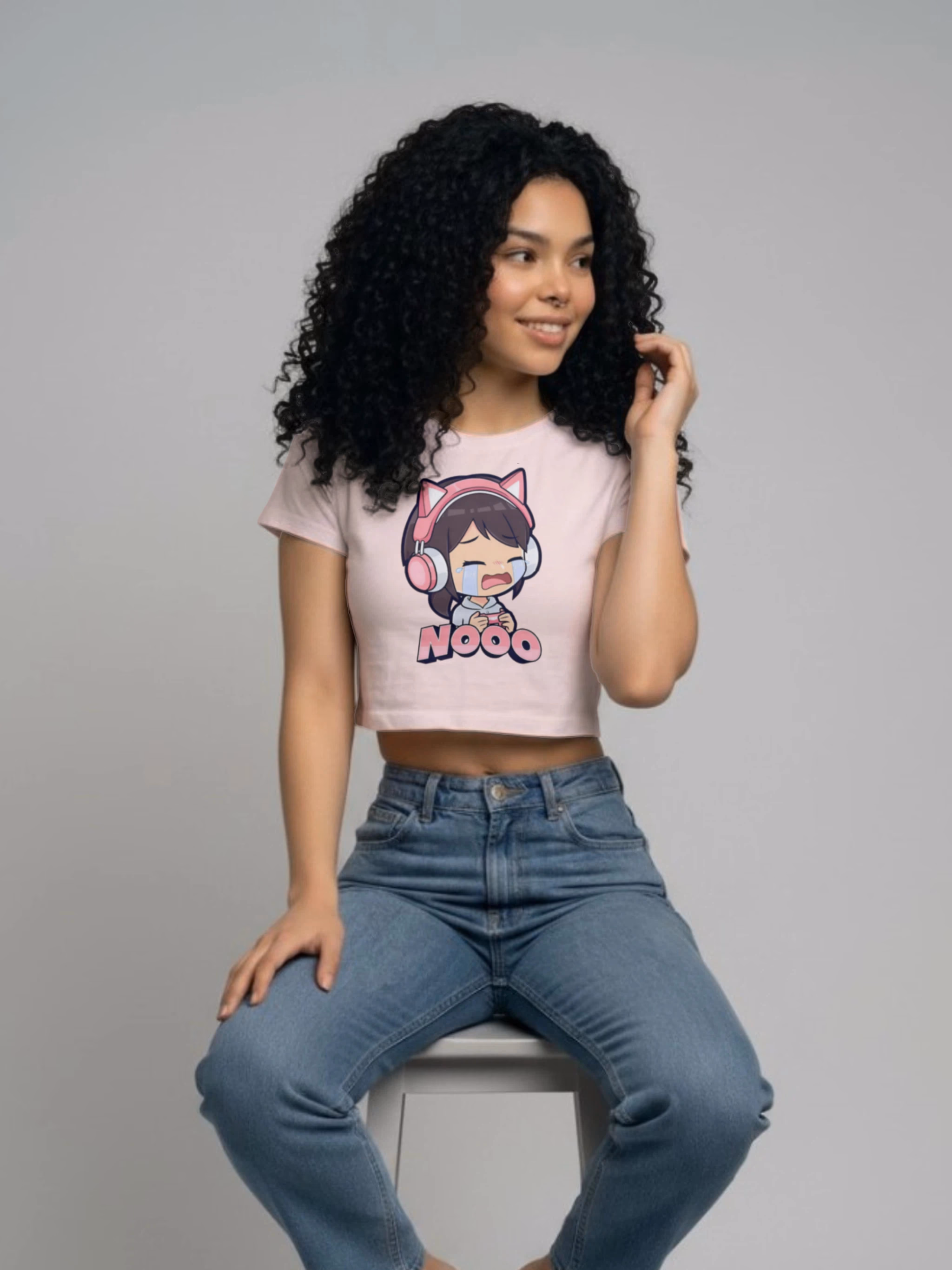Crop Top Anime Gamer Kawaii - Camiseta Corta Diseño NOOO 6