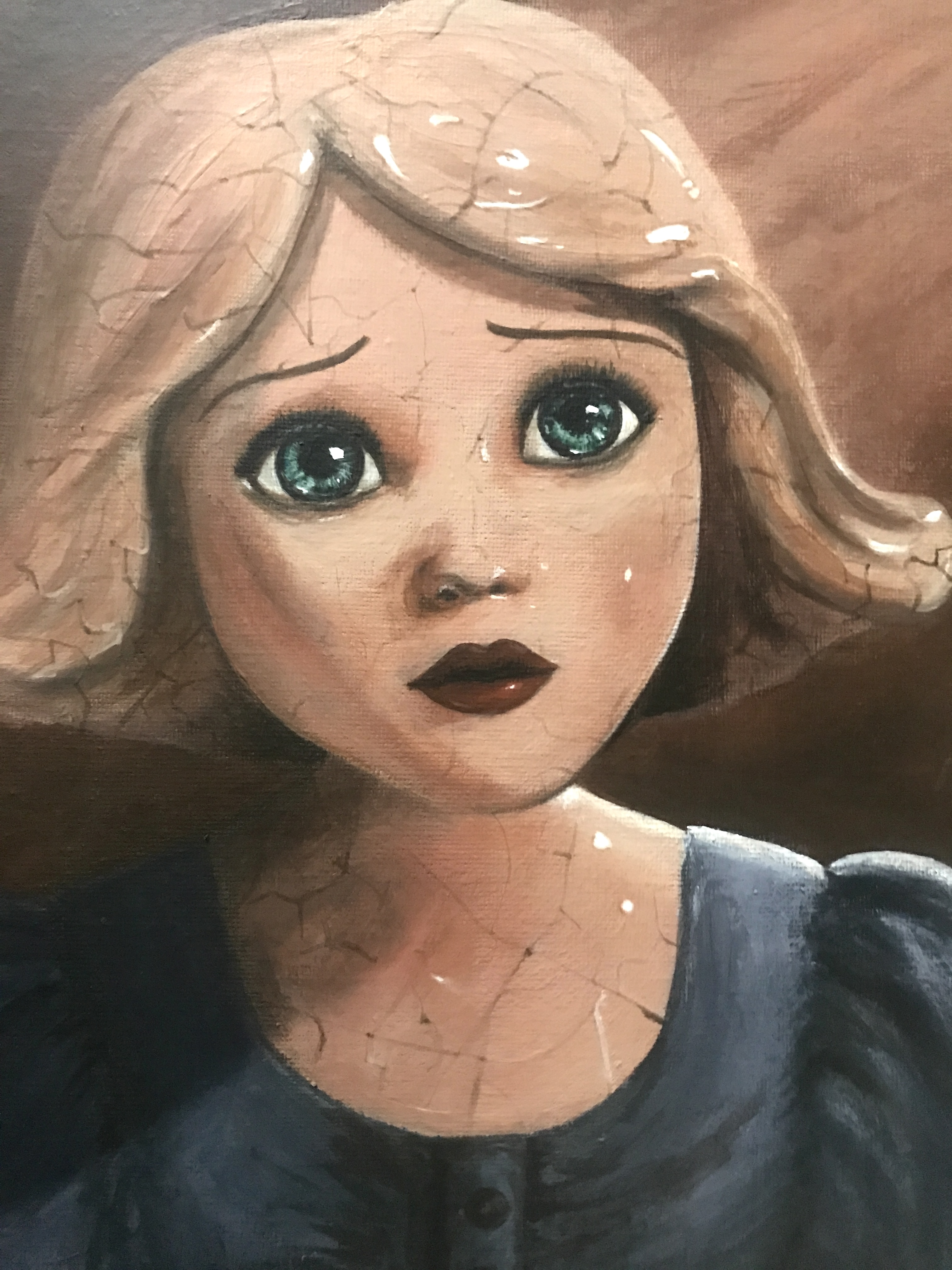 Detail van een schilderij