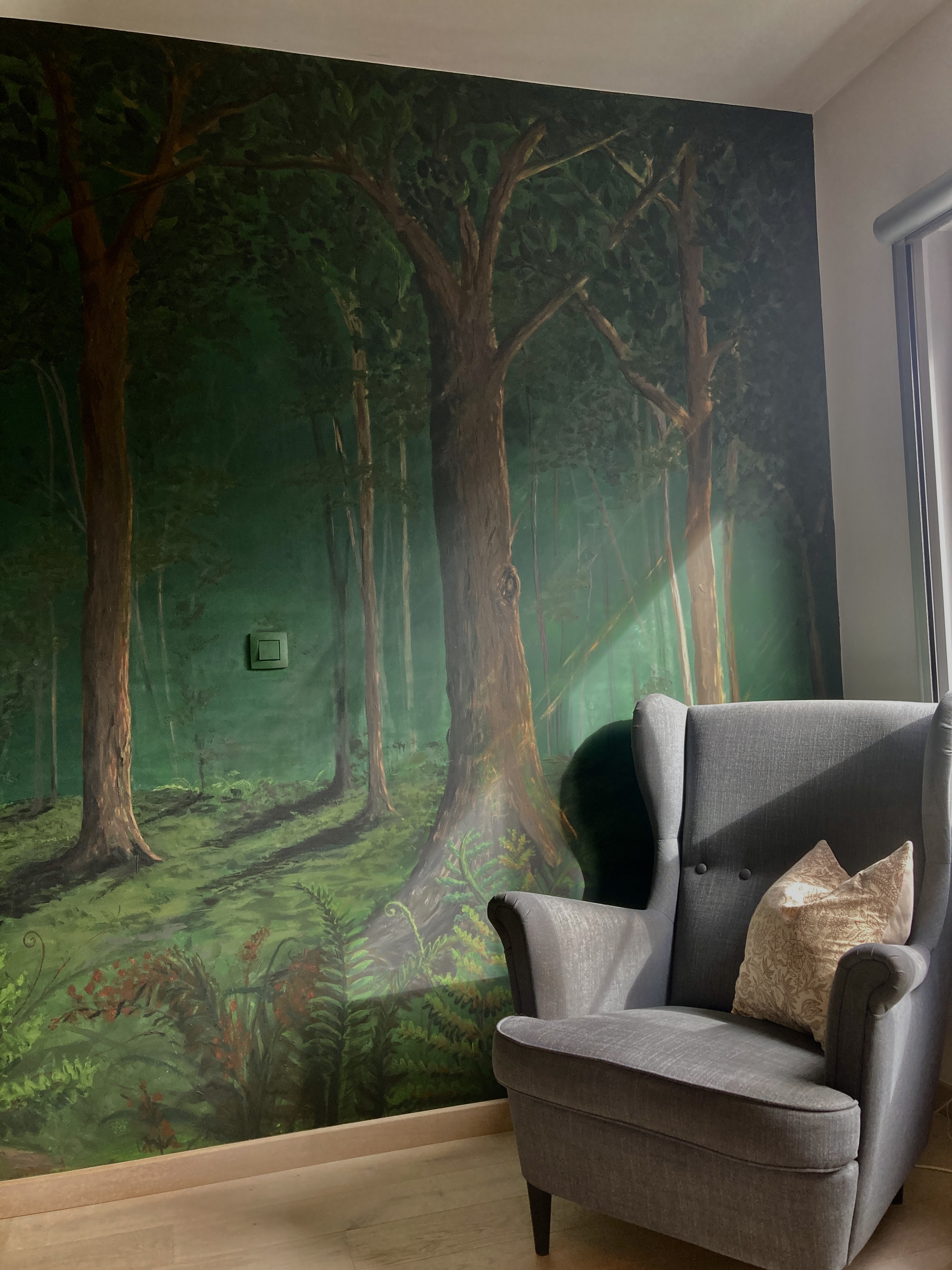 Sfeervolle muurschildering referentie