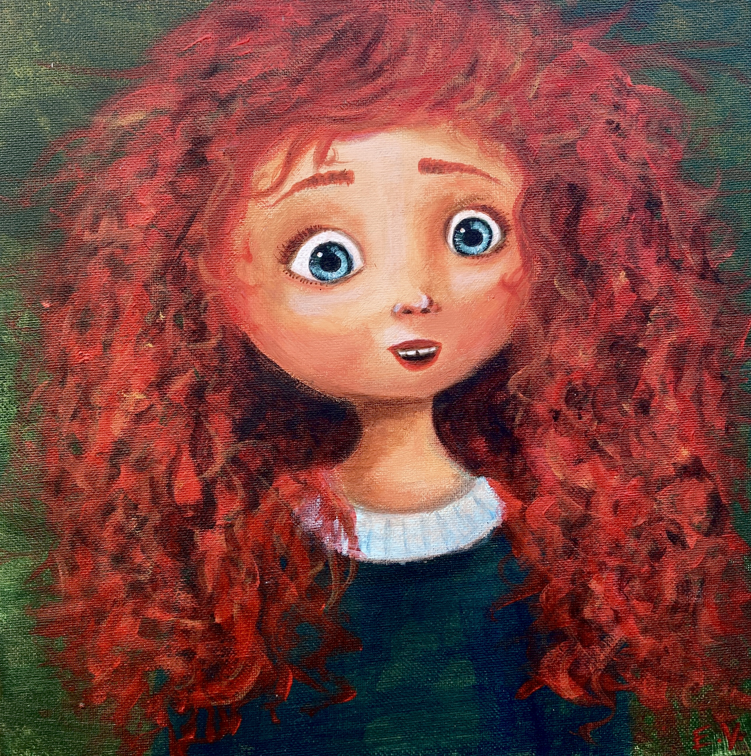 Schilderij van een abstract landschap