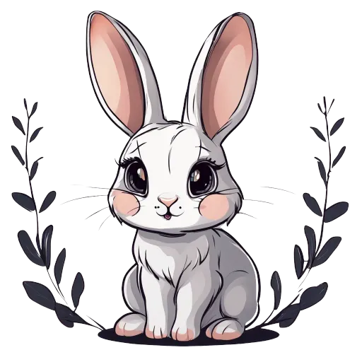 Image generated from A cute bunny with big cute eyes