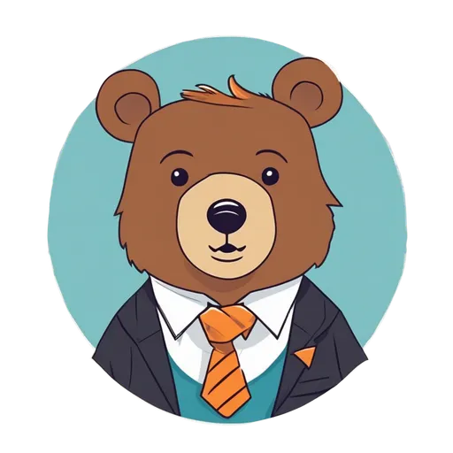 Image generated from A cute bear with a tie