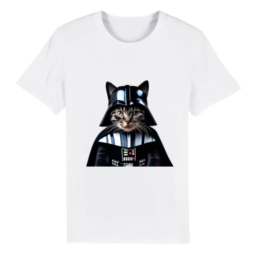 sød kat i et darth vader kostume