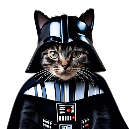 Image generated from cute cat in a darth vader costume