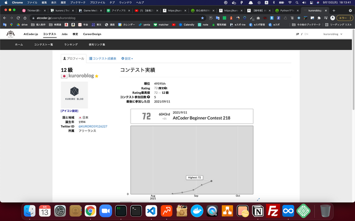 2021年9月11日時点のレート画像