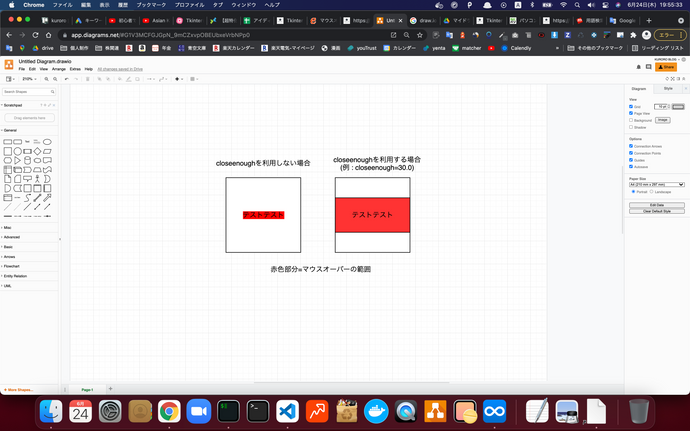 canvas Widgetのcloseenough option参考画像