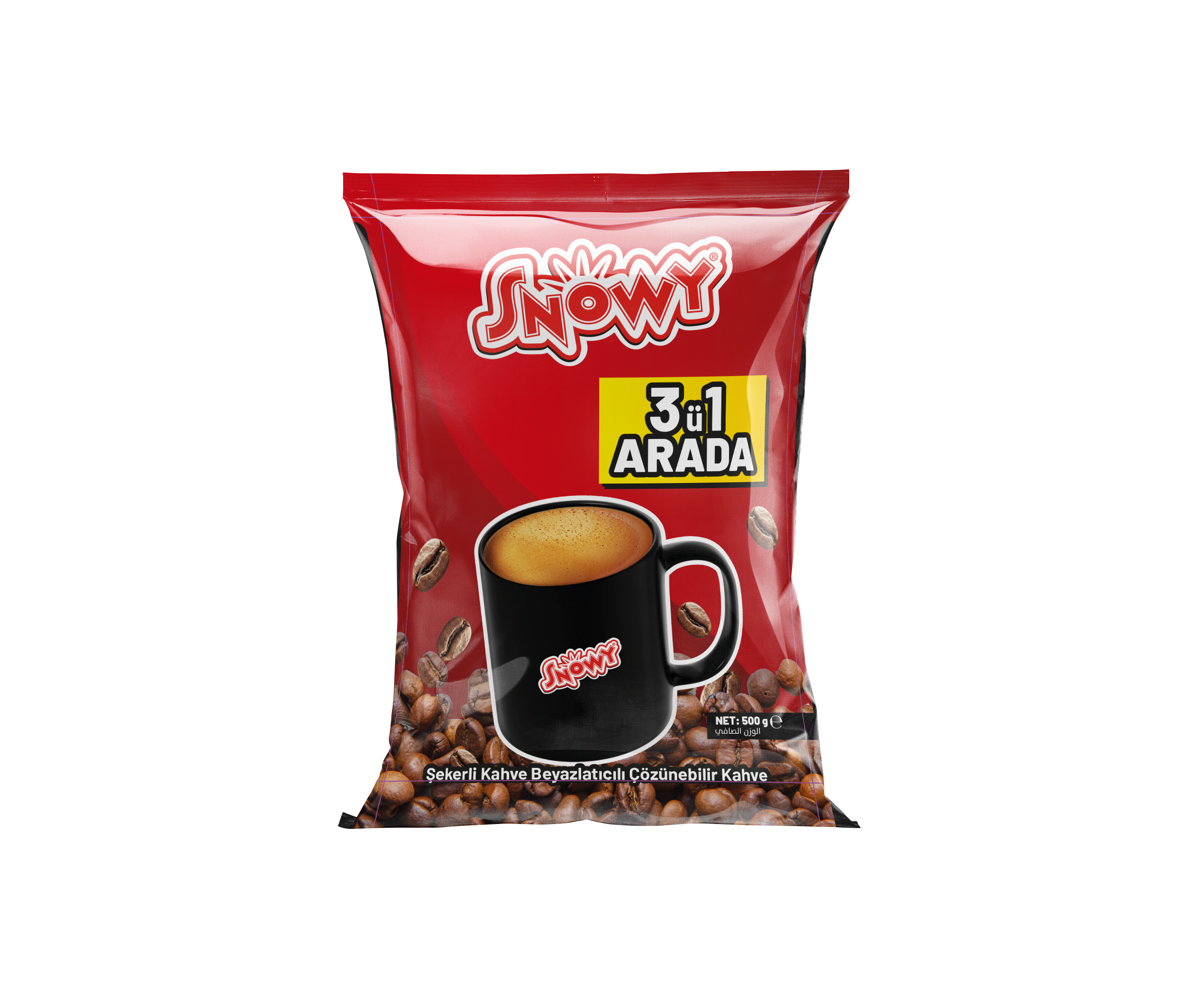 Snowy 3'ü 1 Arada Çözünebilir Granül Kahve 500 GR